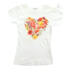 Wildfox kids Long Sleeve T Shirts> Blooming Heart Tee * Final Sale
