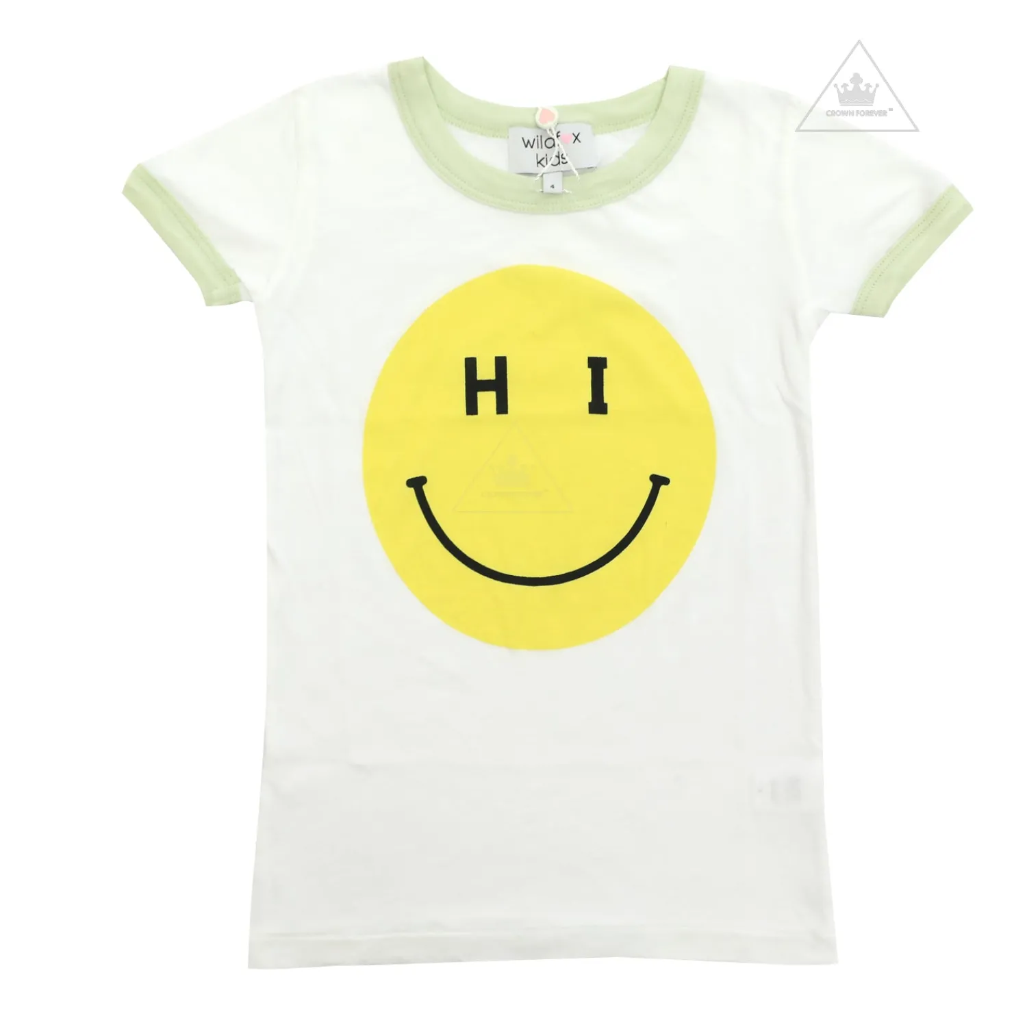 Wildfox kids Long Sleeve T Shirts> Hi Smiley Tee * Final Sale