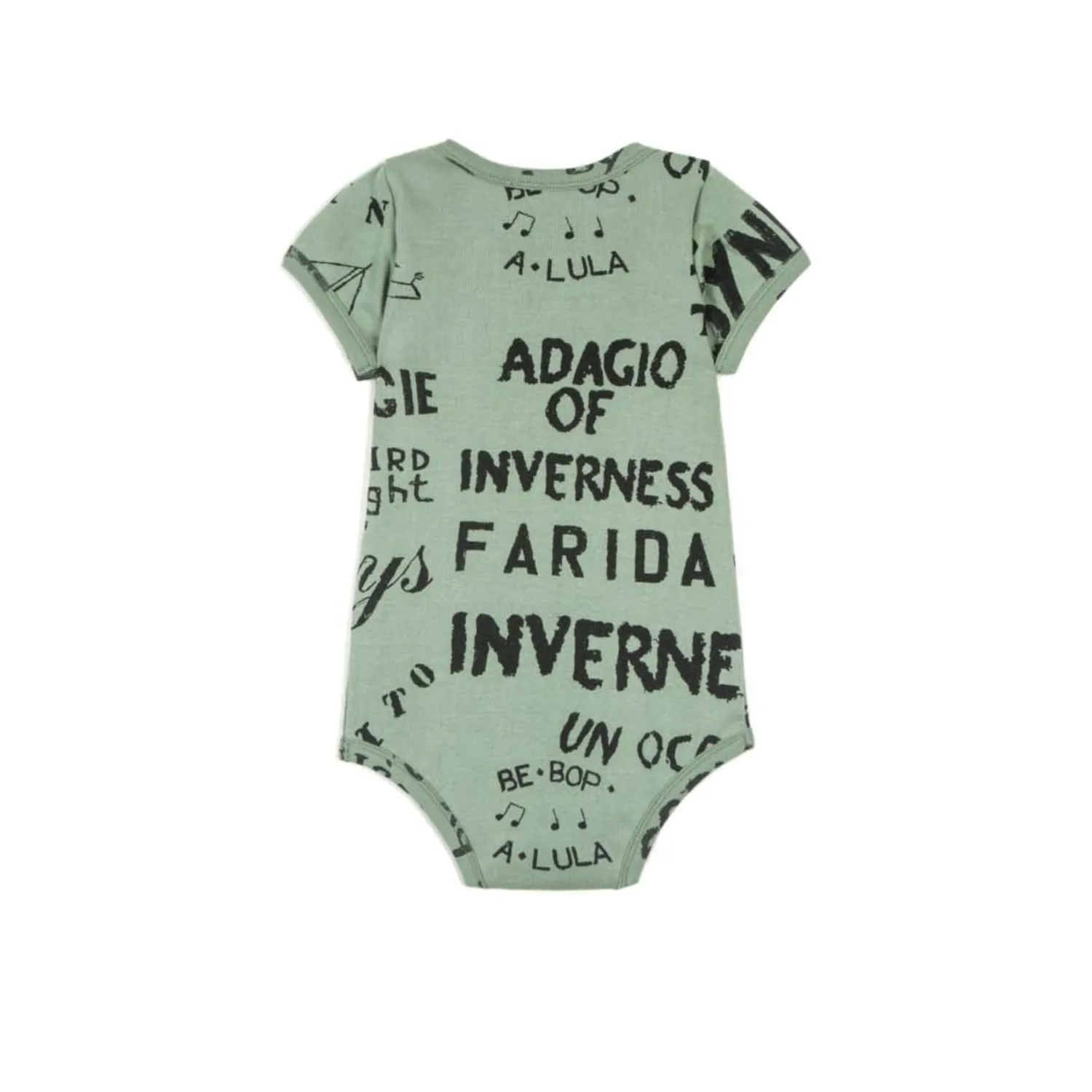 Wolf and Rita Onesies> Baby Diogo S.Green Bodysuit