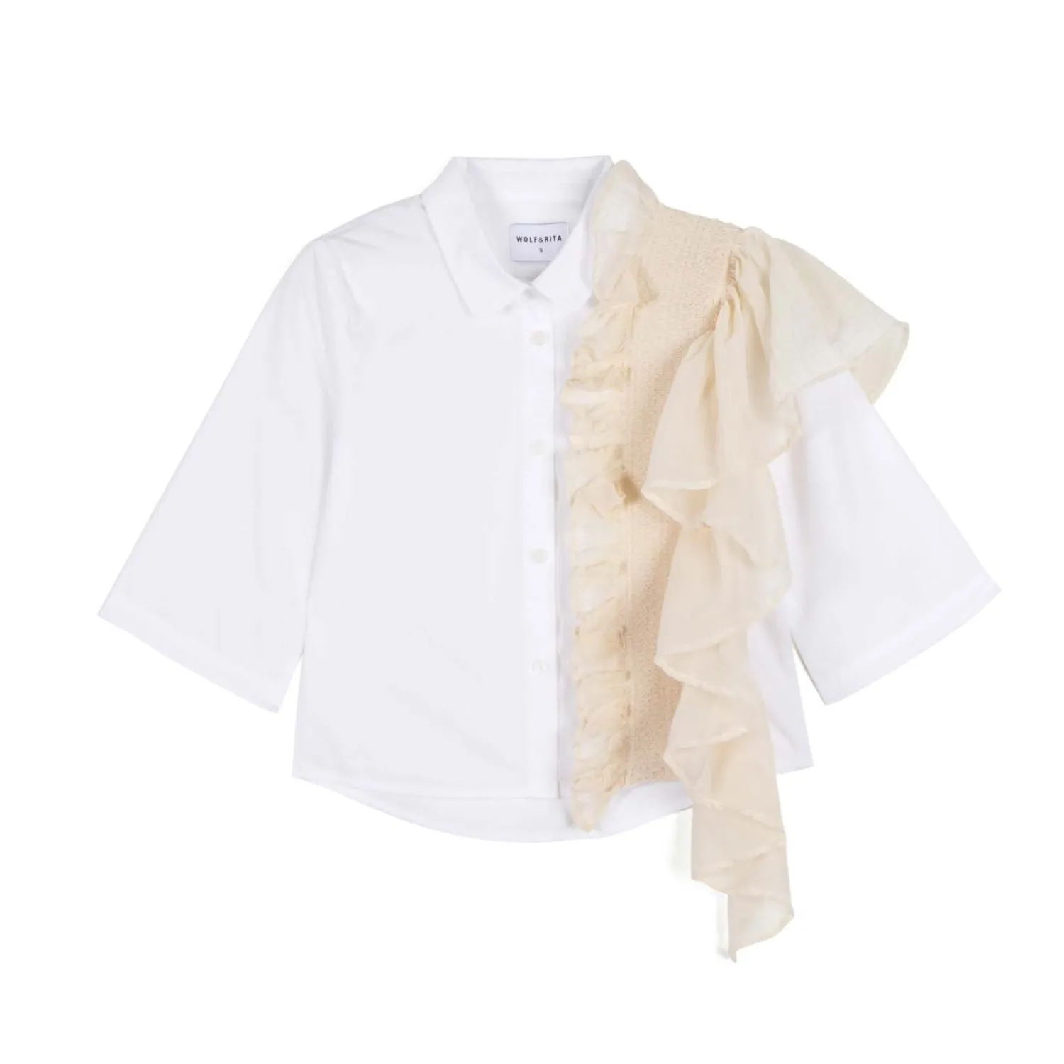 Wolf and Rita Skirts> Carol White Woven Blouse