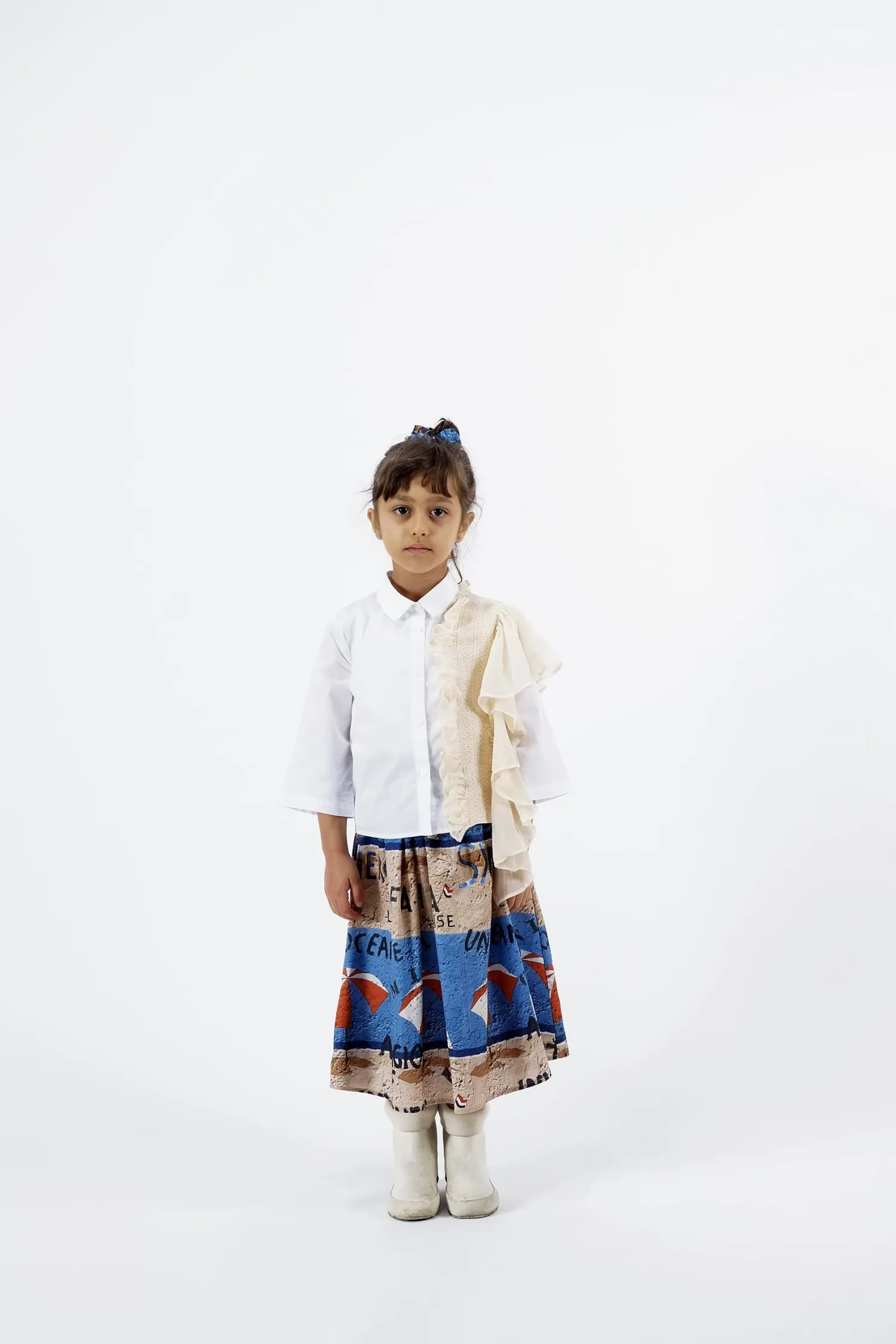 Wolf and Rita Skirts> Carol White Woven Blouse