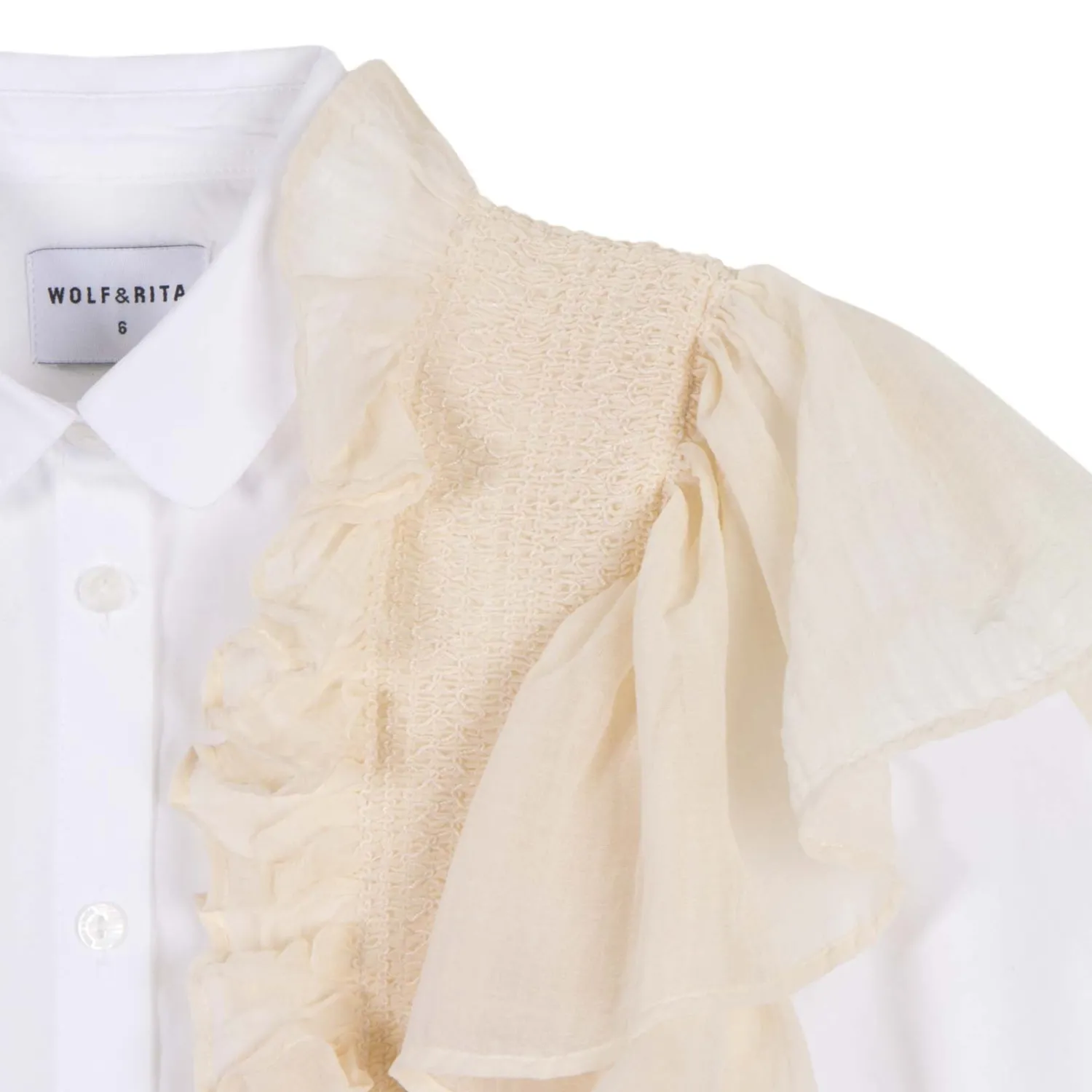 Wolf and Rita Skirts> Carol White Woven Blouse