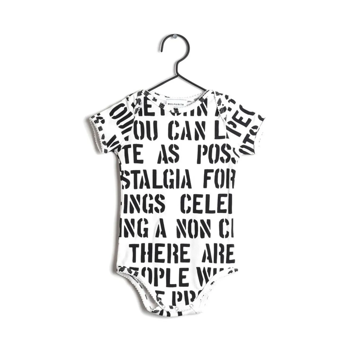 Wolf and Rita Onesies> Diogo Alphabet Soup Baby Bodysuit