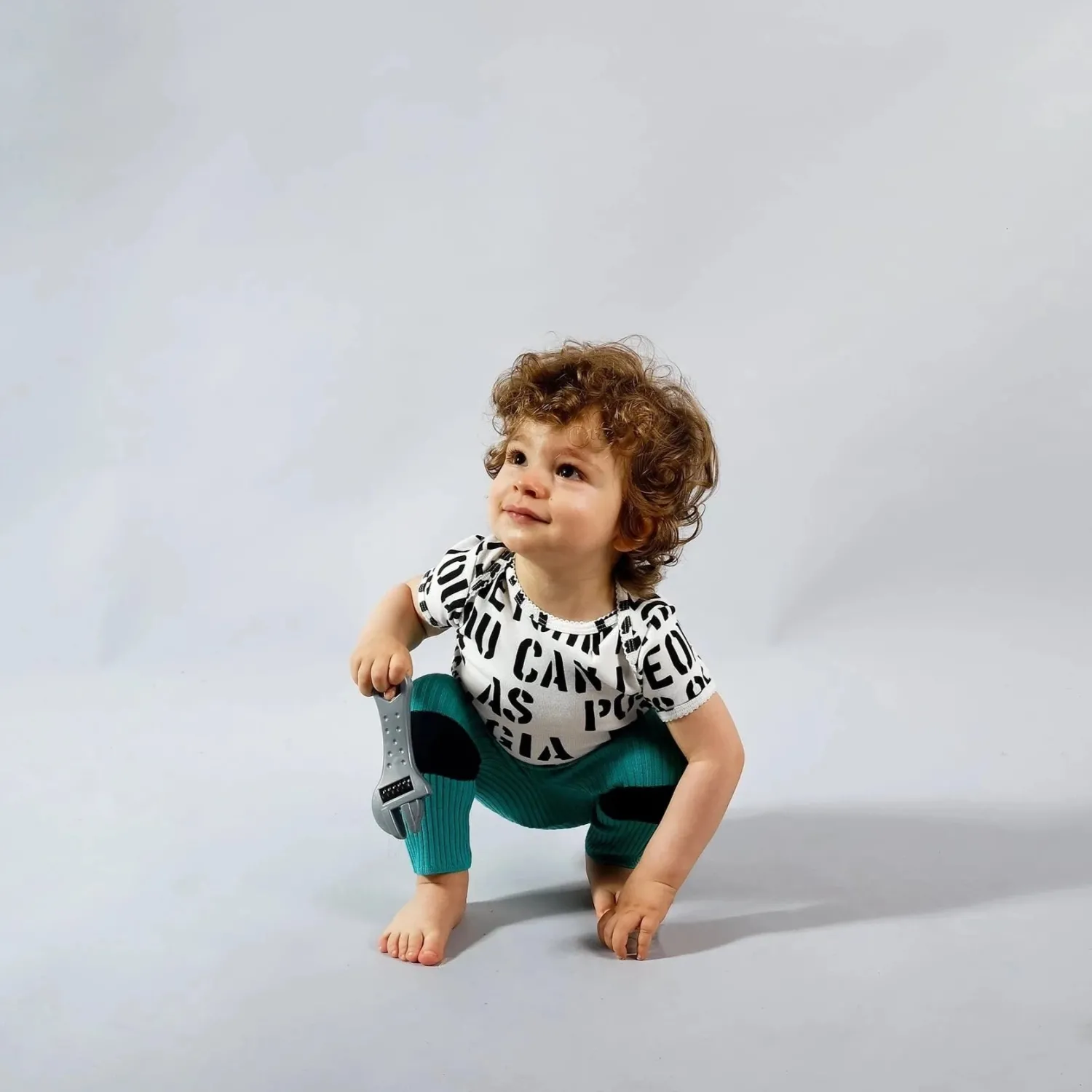 Wolf and Rita Onesies> Diogo Alphabet Soup Baby Bodysuit