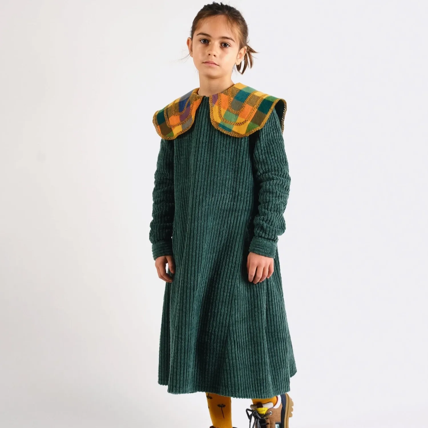 Wolf and Rita Overalls & Jumpsuits> Heliana Corduroy Green Dress