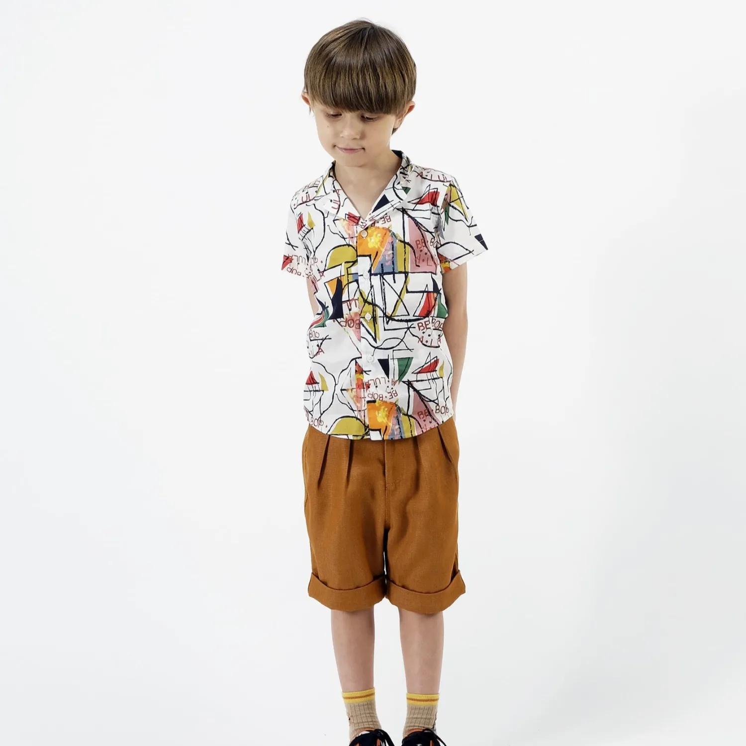 Wolf and Rita Shirts> Tadeu Ocre Woven Boy Short