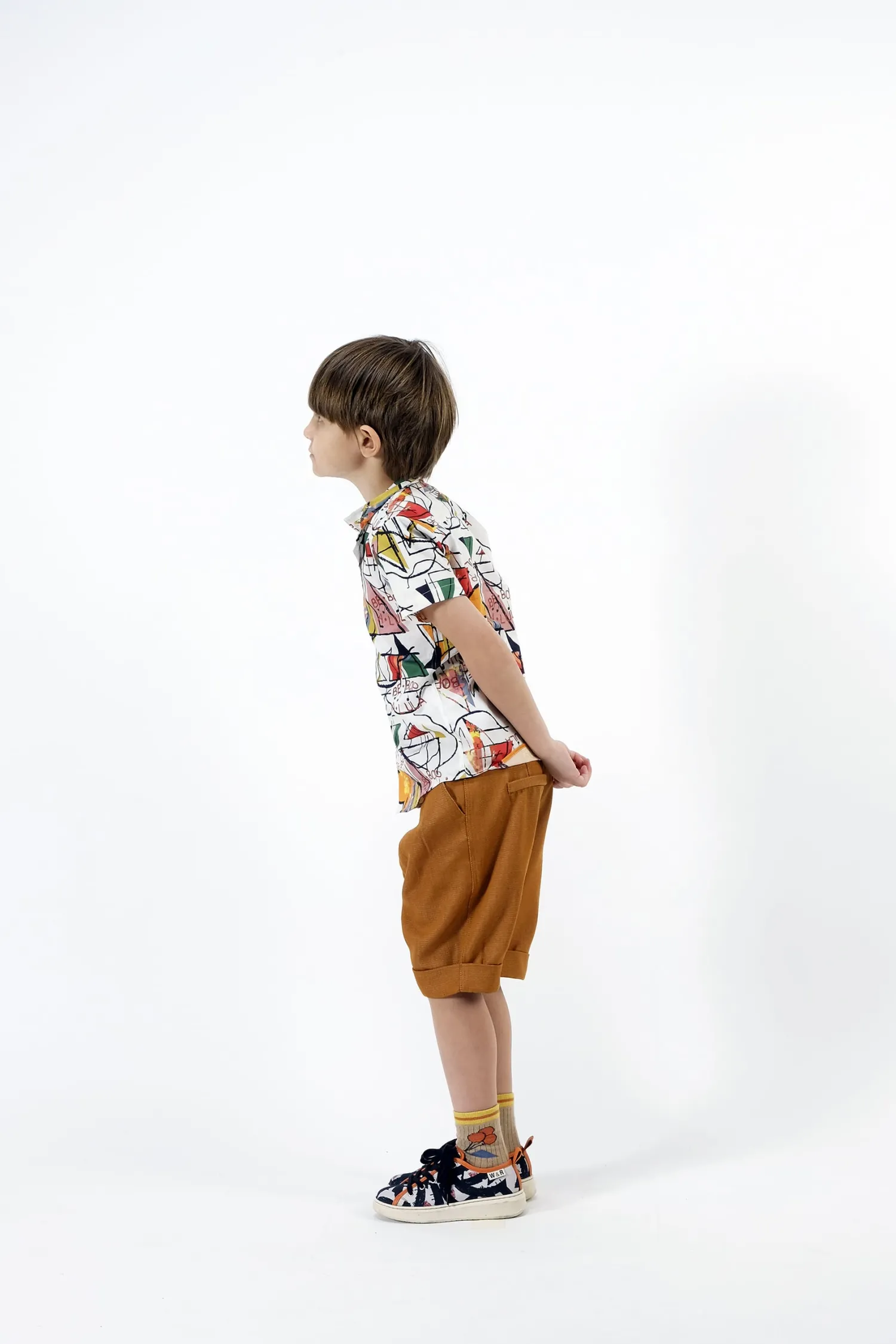 Wolf and Rita Shirts> Tadeu Ocre Woven Boy Short