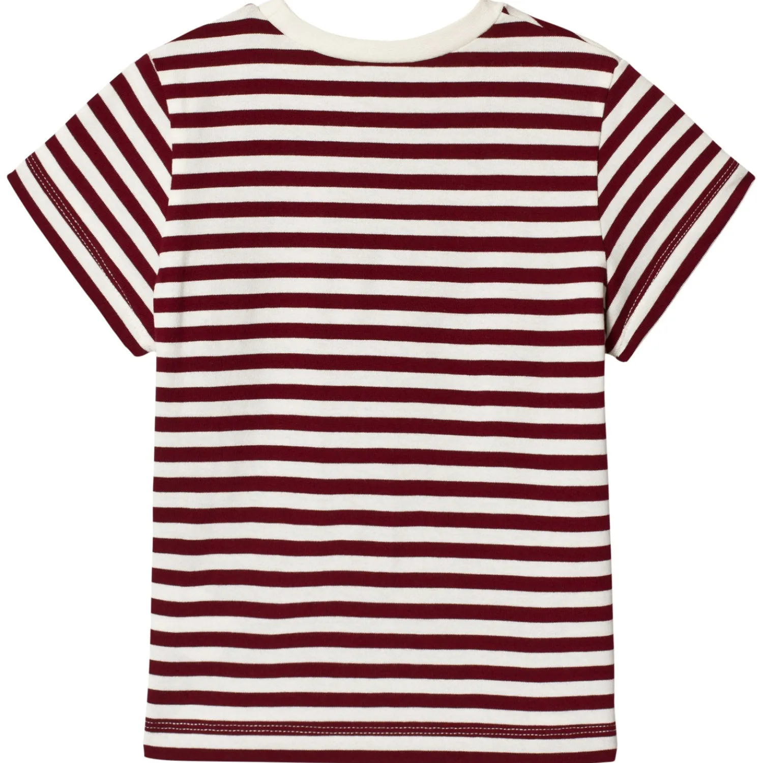Wynken Long Sleeve T Shirts> Apache Red And White Striped T-Shirt