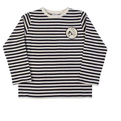Wynken Blouses> Apache Stripe T Shirt - Navy / Ecru