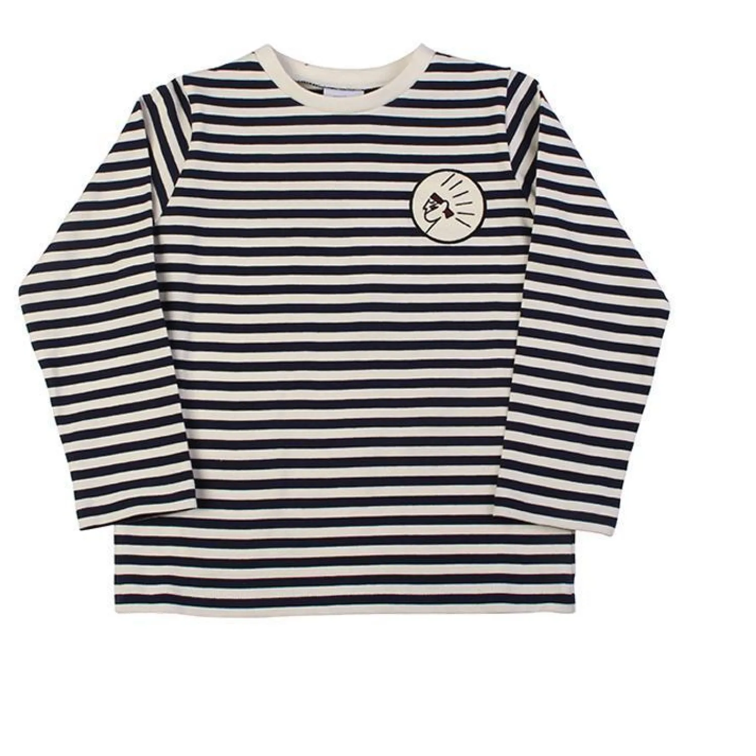 Wynken Blouses> Apache Stripe T Shirt - Navy / Ecru