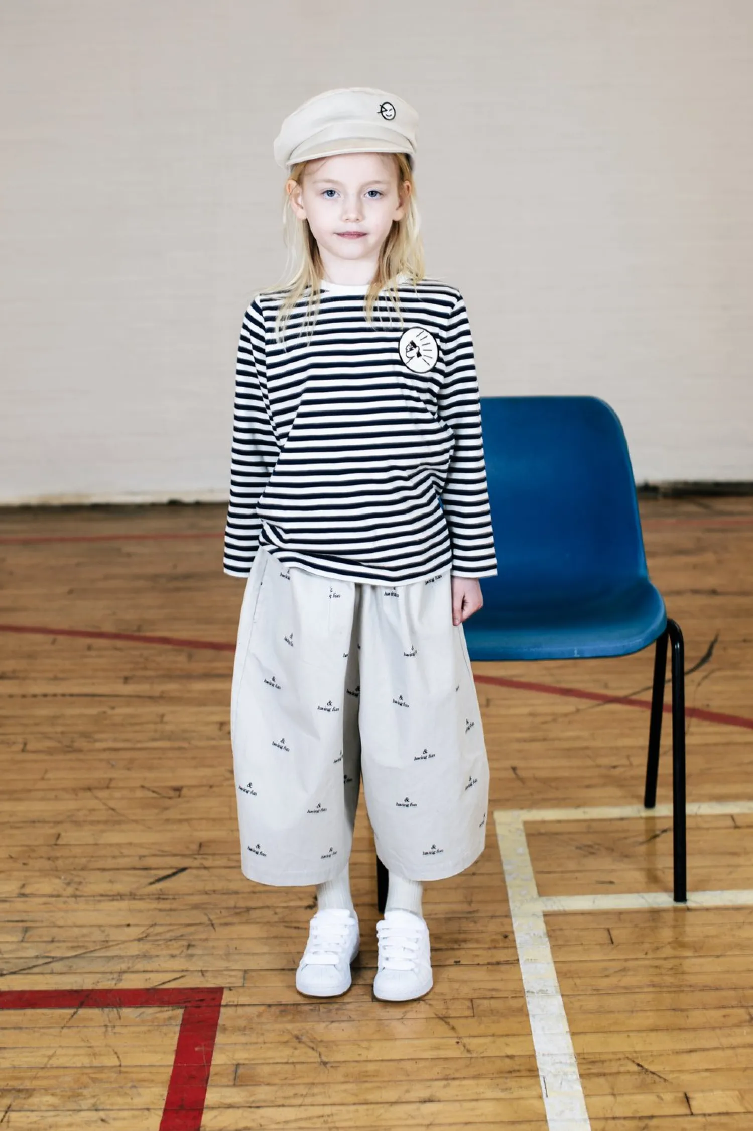 Wynken Blouses> Apache Stripe T Shirt - Navy / Ecru