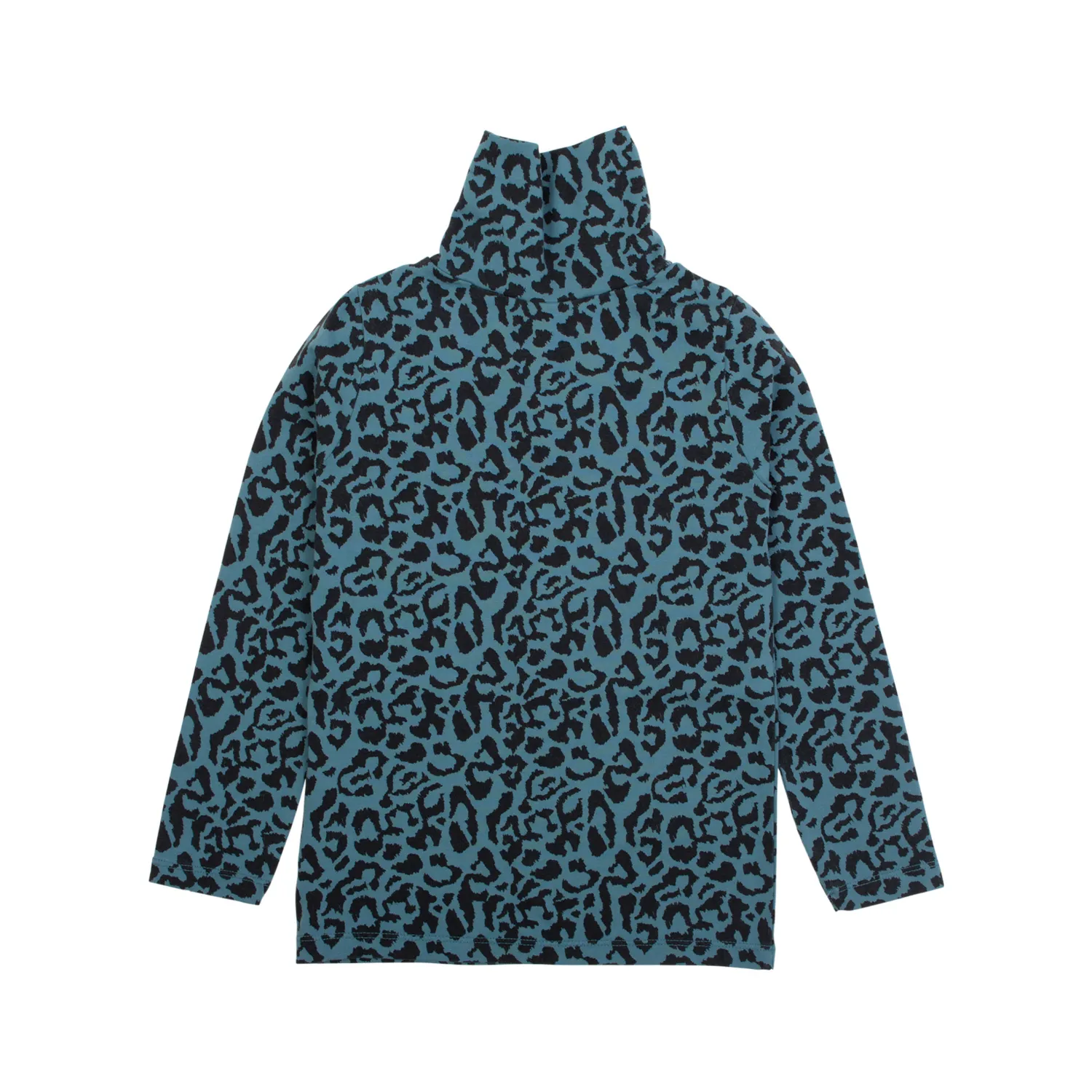 Wynken Blouses> Luna Roll Neck - Frosted Green Animal Print
