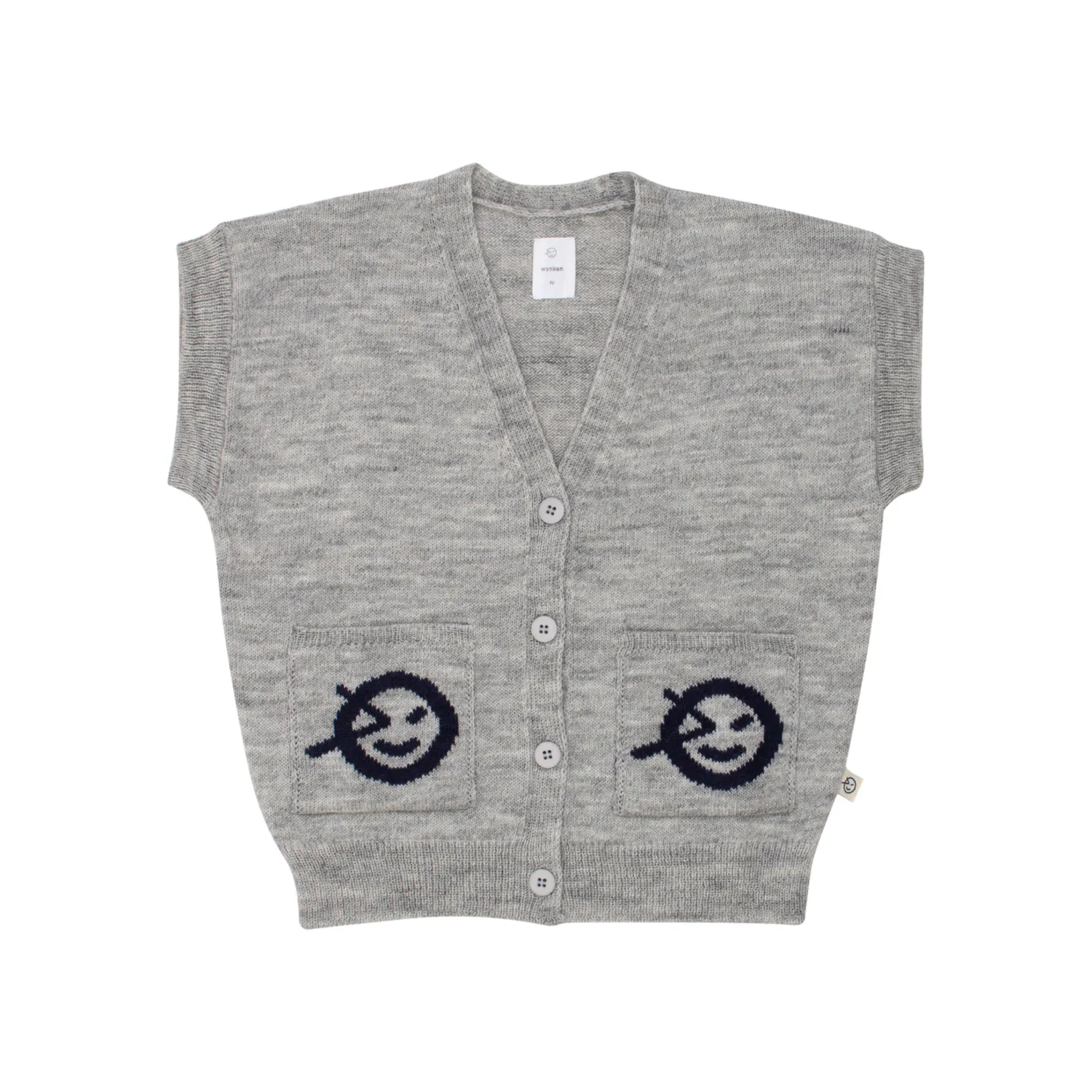 Wynken Face Masks> Waistcoat - Grey Melange